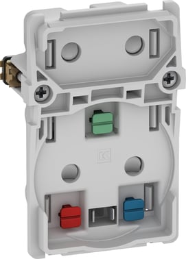 LK FUGA kombineret klasse 1 & klasse 2 dobbelt stikkontakt 1,5 modul, uden afdækning