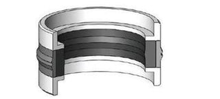 Stempelmanchet MDM 30 x 22/19 x 13,5/3,2 NBR / Gummilærred / POM