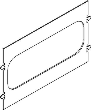 Afskærmning lodret 2X1M flange