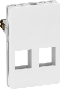 LK FUGA Dataudtag for 2x Keystone RJ45 (large), 1,5 modul, hvid