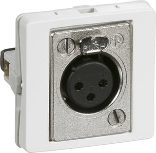 LK FUGA audioudtag XLR 3-pol hun, 1 modul, hvid