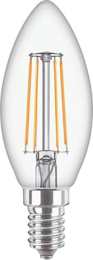 Philips CorePro LED Kerte 4,3W (40W) E14 827 B35 Klar Glas