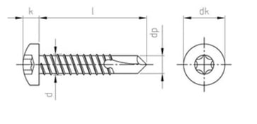 2,9X13 DIN 7504-N rustfri panhoved pladeskrue med borespids T