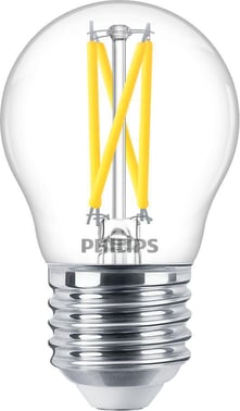 Philips MASTER Value LED Krone DimTone 1,8W (25W) E27 927 P45 Klar Glas