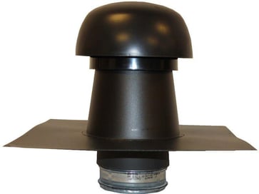 SabetoFLEX ventilationshætte 0-9° Ø125 sort stål