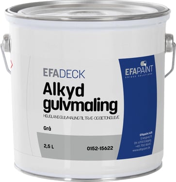 Alkyd Gulvmaling Grå t/Træ & Beton 2,5 L